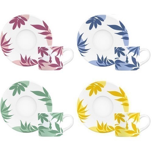 SET 4 TAZAS CAFE BIALETTI PRIMAVERA ROMANTIC WILD